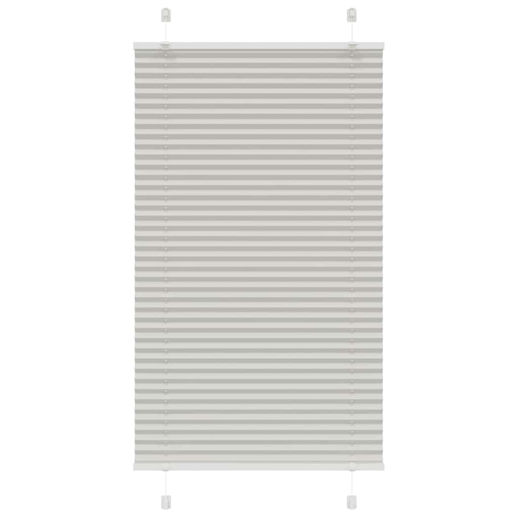 vidaXL Πλισέ περσίδα ανοιχτό γκρι 75x100 cm Πλάτος υφάσματος 74,4 cm
