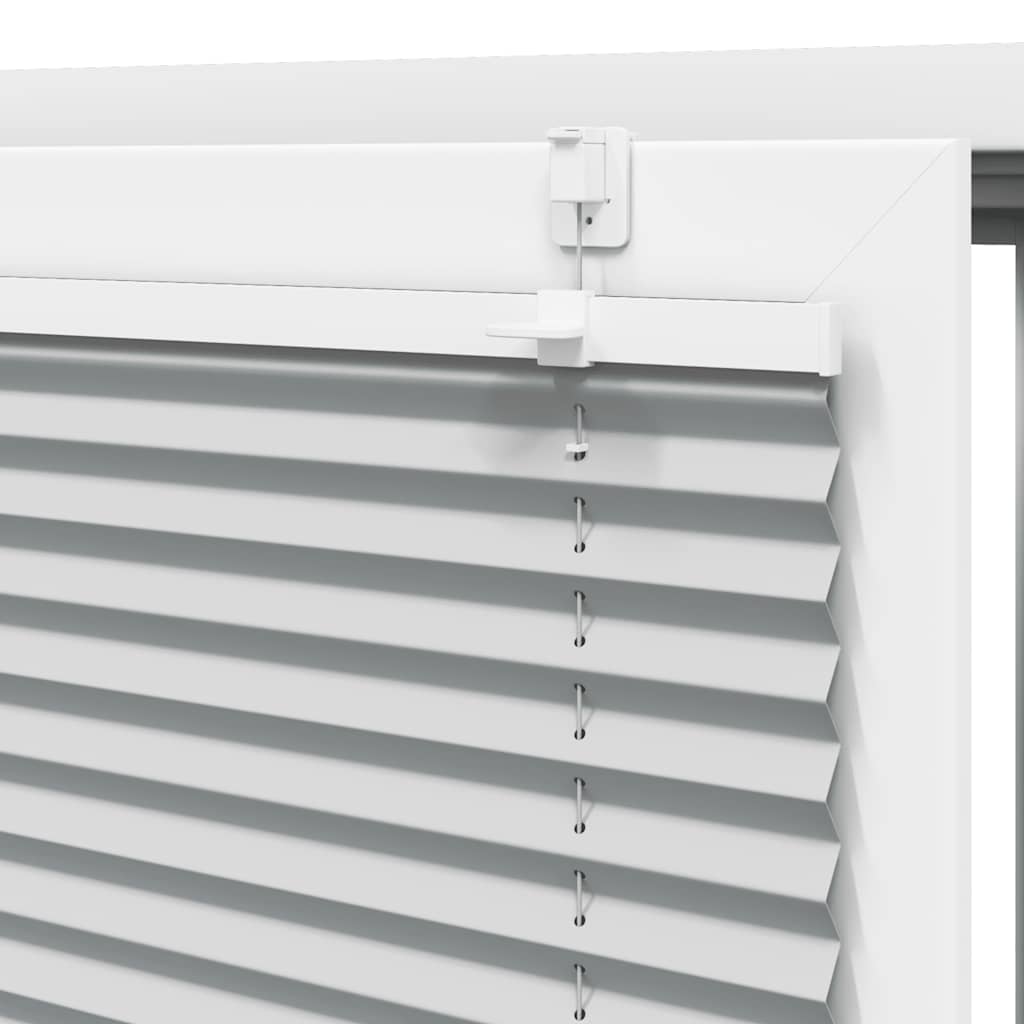 vidaXL Πλισέ περσίδα ανοιχτό γκρι 75x100 cm Πλάτος υφάσματος 74,4 cm