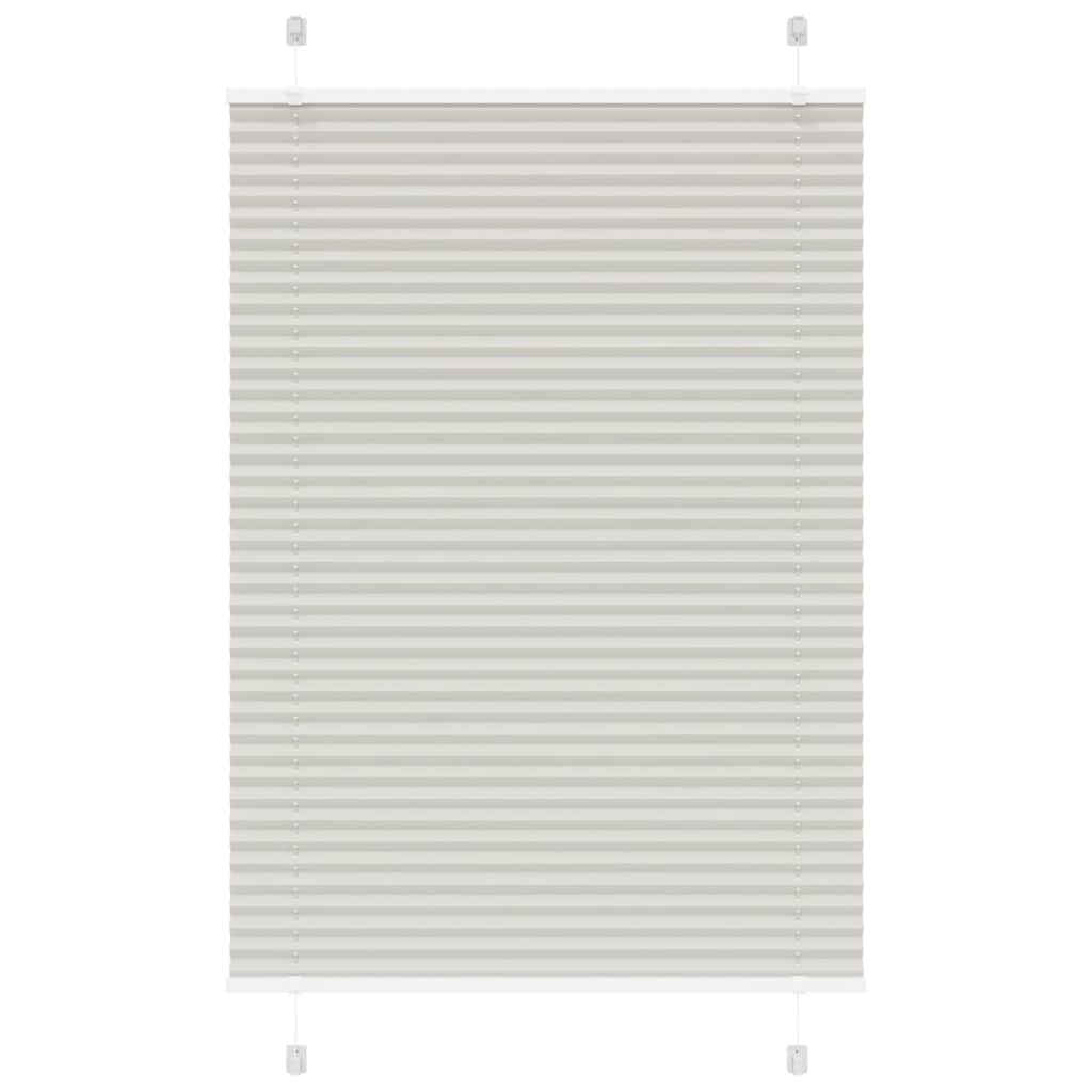 vidaXL Πλισέ περσίδα ανοιχτό γκρι 90x100 cm Πλάτος υφάσματος 89,4 cm