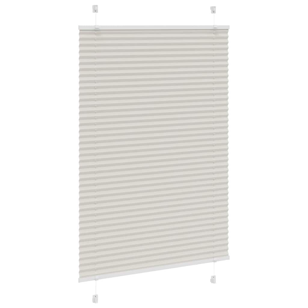 vidaXL Πλισέ περσίδα ανοιχτό γκρι 90x100 cm Πλάτος υφάσματος 89,4 cm