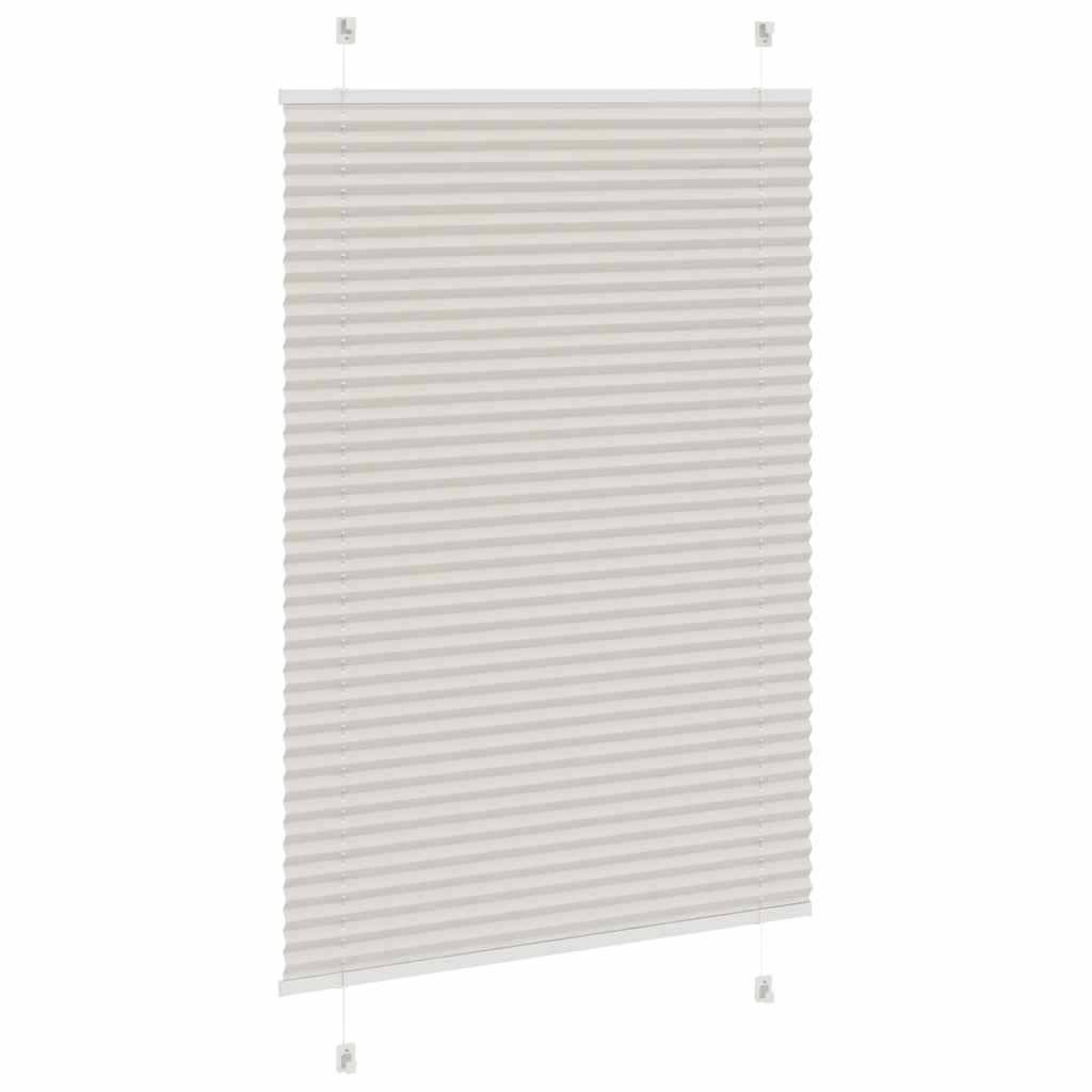 vidaXL Πλισέ περσίδα ανοιχτό γκρι 90x100 cm Πλάτος υφάσματος 89,4 cm