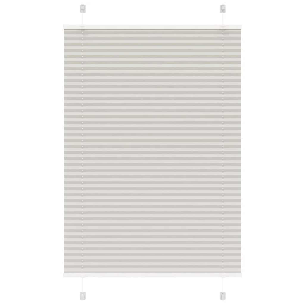 vidaXL Πλισέ περσίδα ανοιχτό γκρι 95x100 cm Πλάτος υφάσματος 94,4 cm