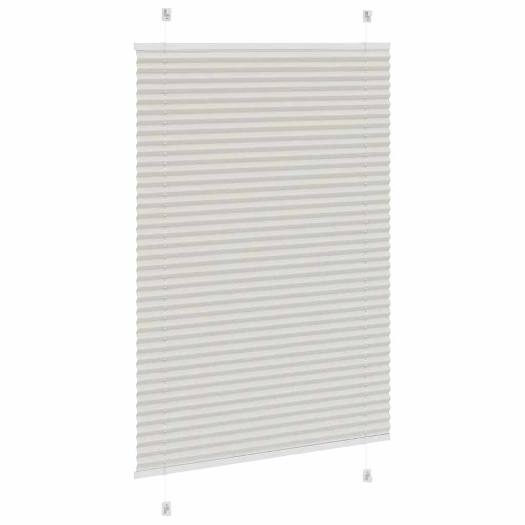 vidaXL Πλισέ περσίδα ανοιχτό γκρι 95x100 cm Πλάτος υφάσματος 94,4 cm