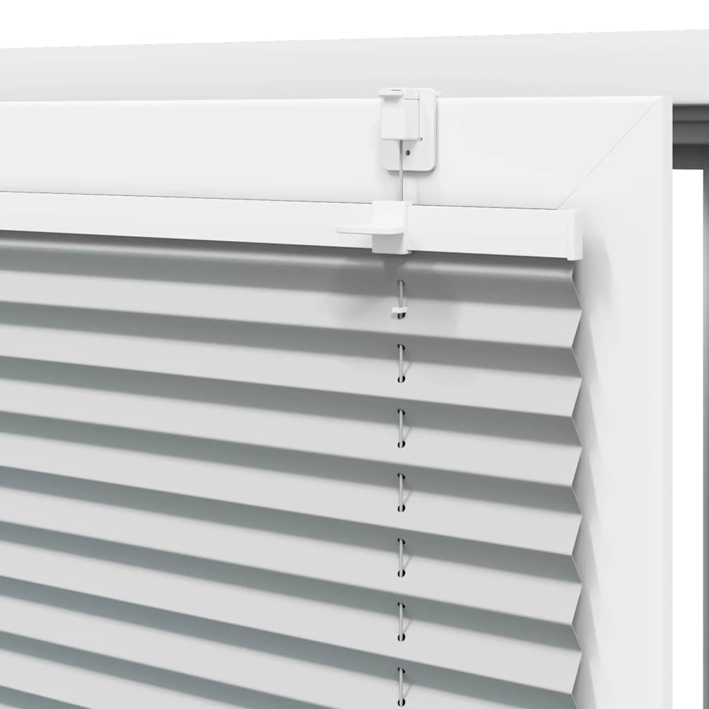 vidaXL Πλισέ περσίδα ανοιχτό γκρι 95x100 cm Πλάτος υφάσματος 94,4 cm
