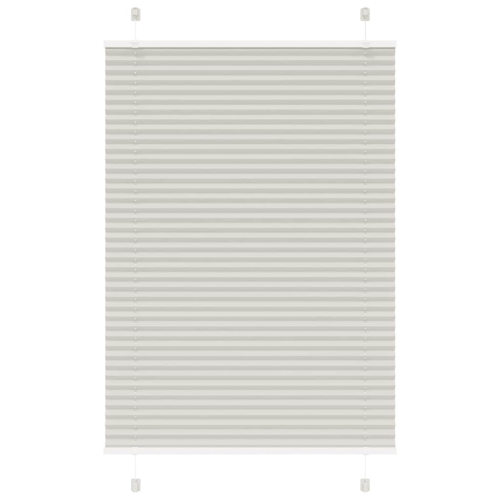 vidaXL Πλισέ περσίδα ανοιχτό γκρι 100x100 cm Πλάτος υφάσματος 99,4 cm