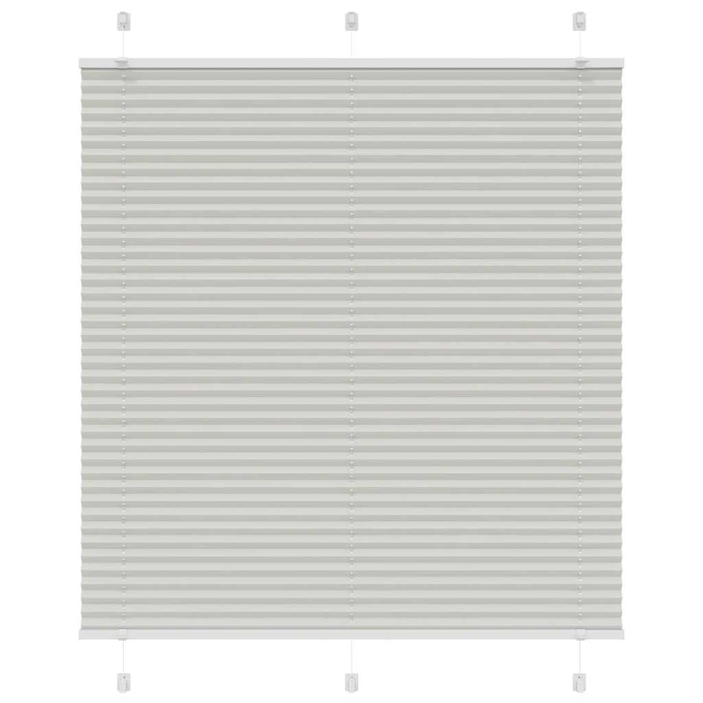vidaXL Πλισέ περσίδα ανοιχτό γκρι 115x100 cm Πλάτος υφάσματος 114,4 cm
