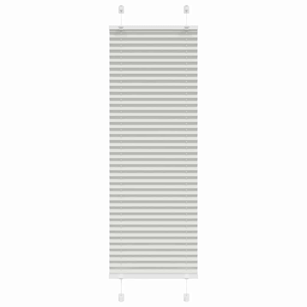 vidaXL Πλισέ περσίδα ανοιχτό γκρι 45x150 cm Πλάτος υφάσματος 44,4 cm