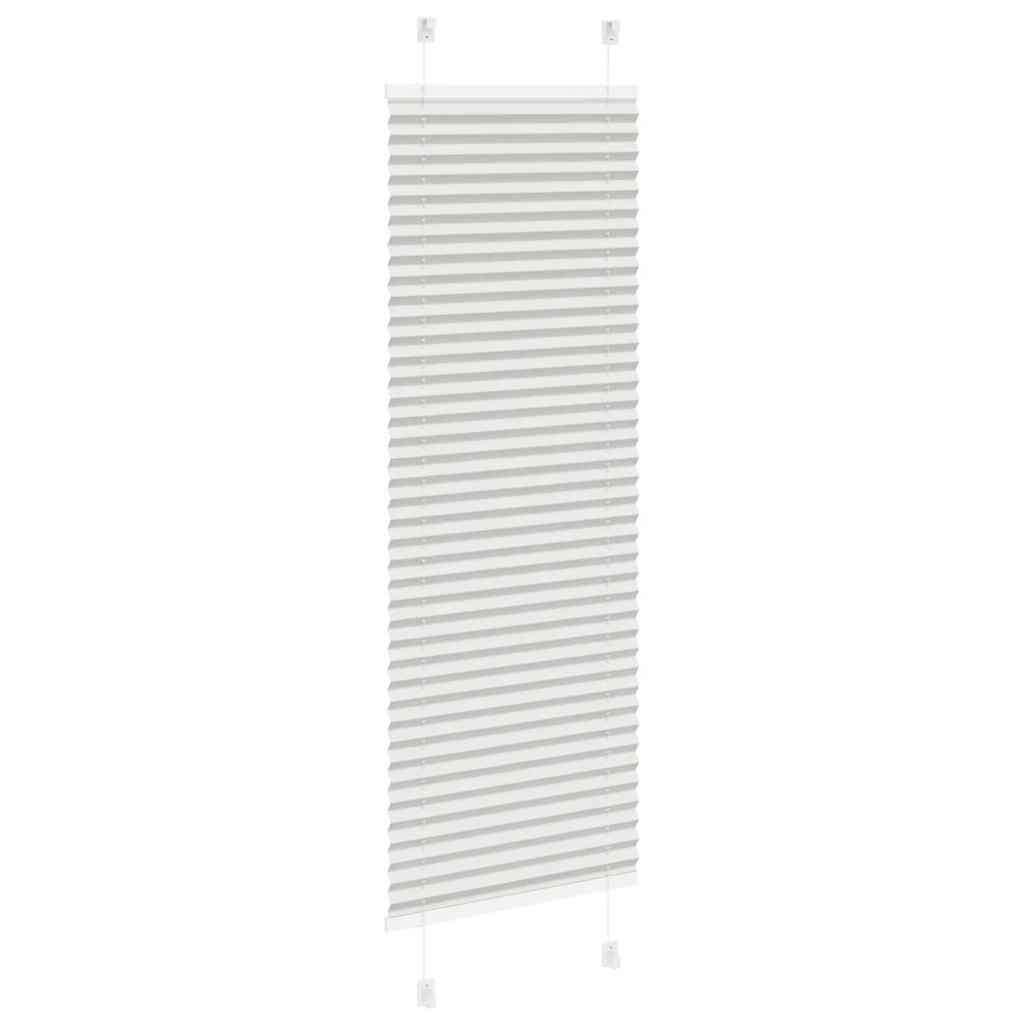vidaXL Πλισέ περσίδα ανοιχτό γκρι 45x150 cm Πλάτος υφάσματος 44,4 cm
