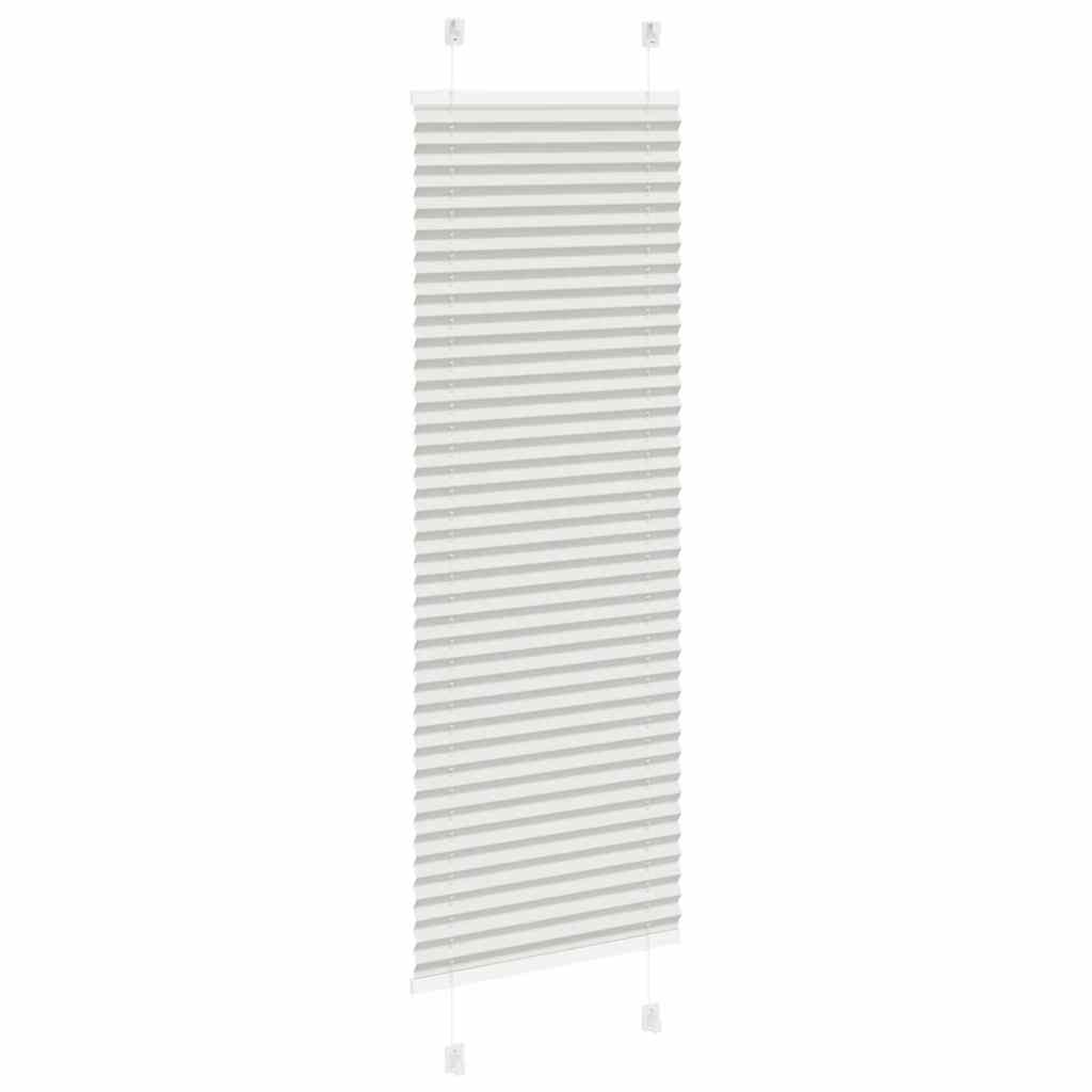 vidaXL Πλισέ περσίδα ανοιχτό γκρι 50x150 cm Πλάτος υφάσματος 49,4 cm