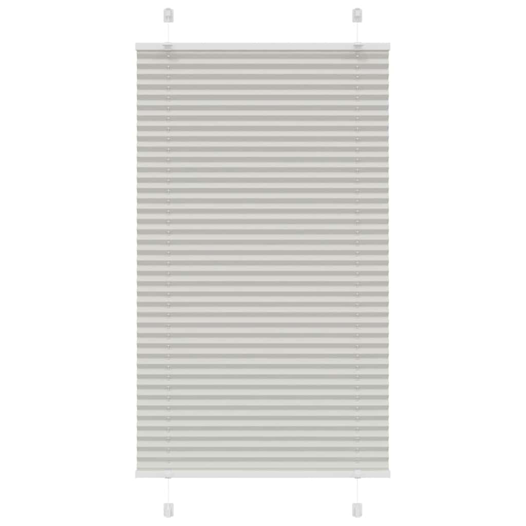vidaXL Πλισέ περσίδα ανοιχτό γκρι 75x150 cm Πλάτος υφάσματος 74,4 cm