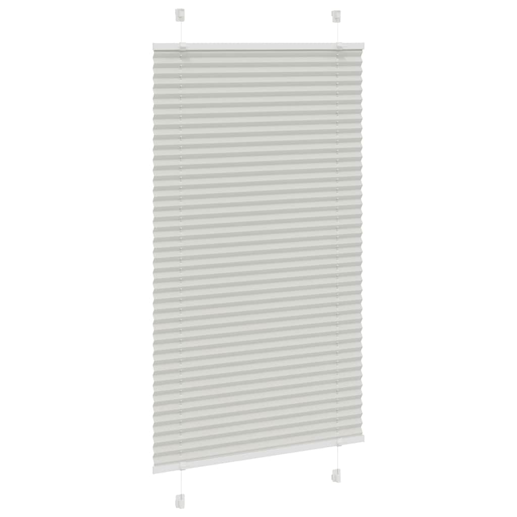 vidaXL Πλισέ περσίδα ανοιχτό γκρι 75x150 cm Πλάτος υφάσματος 74,4 cm