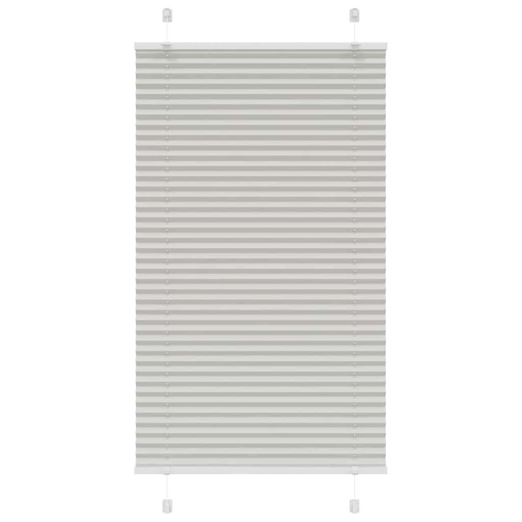 vidaXL Πλισέ περσίδα ανοιχτό γκρι 80x150 cm Πλάτος υφάσματος 79,4 cm