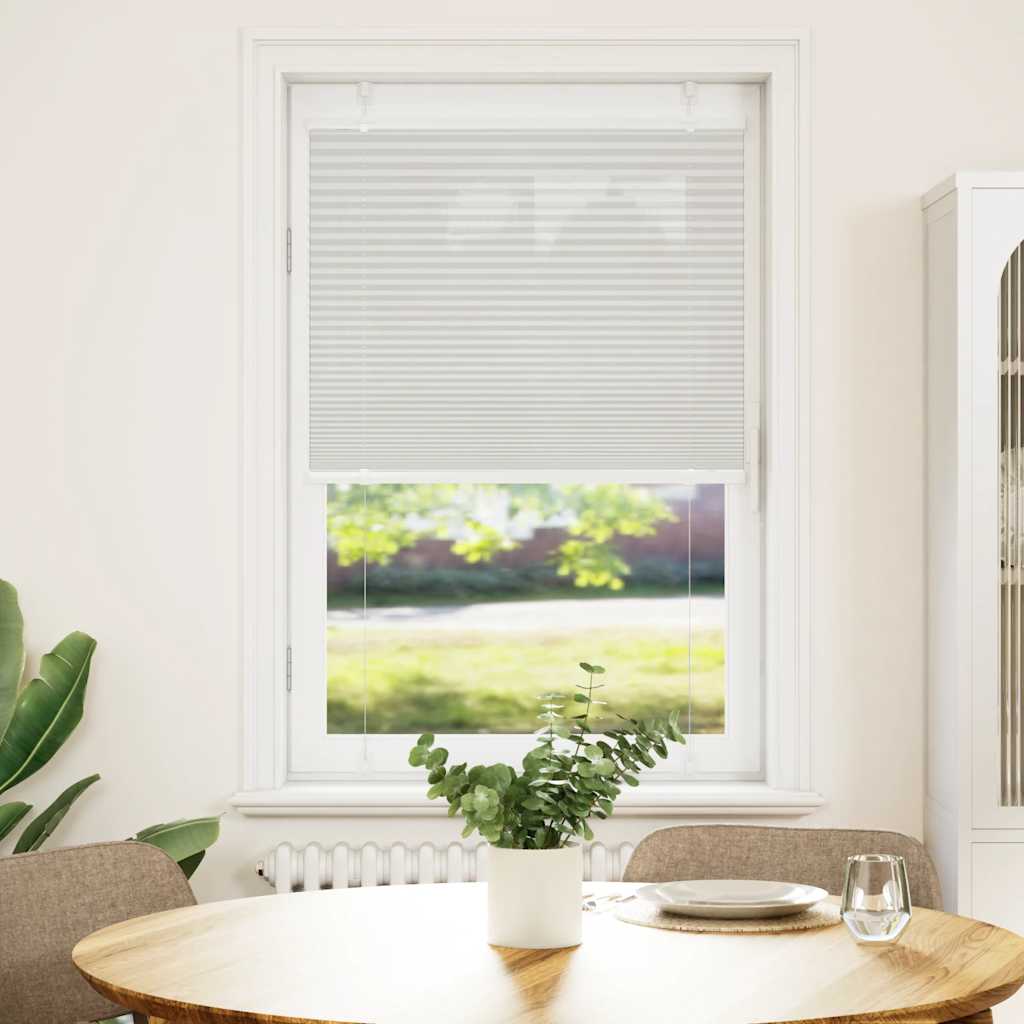 vidaXL Πλισέ περσίδα ανοιχτό γκρι 80x150 cm Πλάτος υφάσματος 79,4 cm