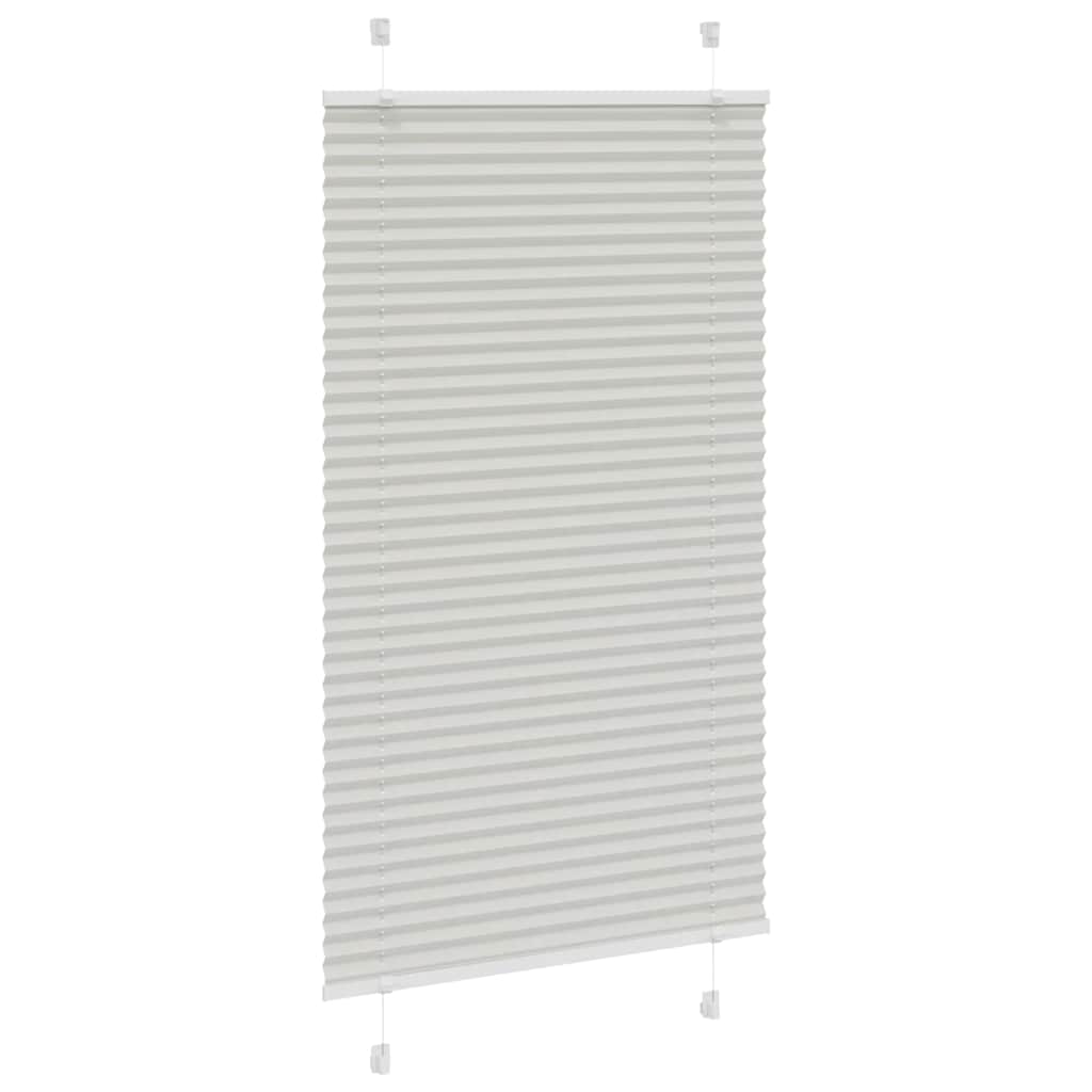 vidaXL Πλισέ περσίδα ανοιχτό γκρι 80x150 cm Πλάτος υφάσματος 79,4 cm