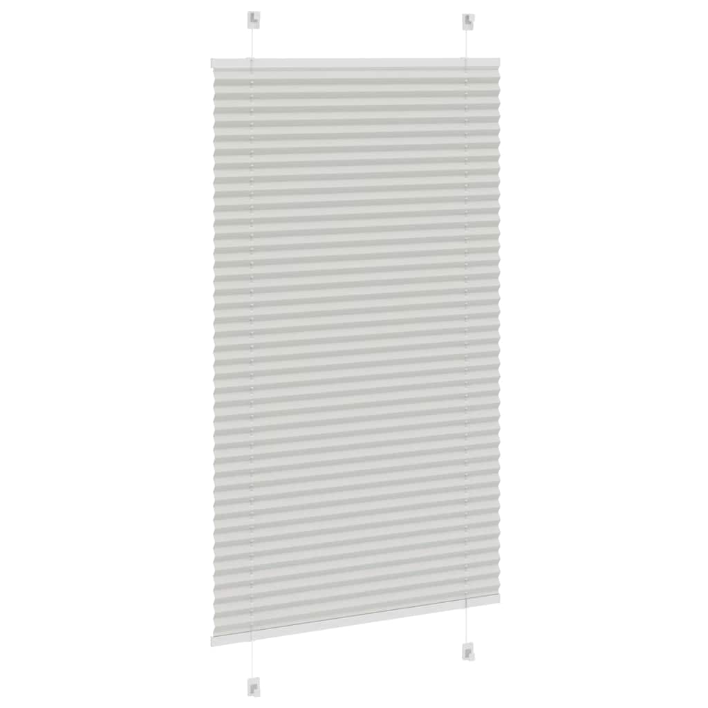 vidaXL Πλισέ περσίδα ανοιχτό γκρι 80x150 cm Πλάτος υφάσματος 79,4 cm