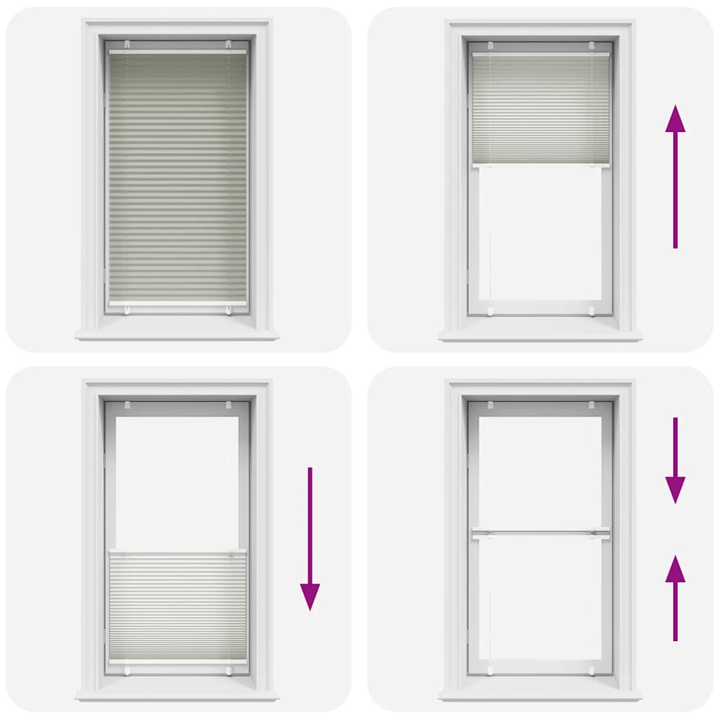 vidaXL Πλισέ περσίδα ανοιχτό γκρι 80x150 cm Πλάτος υφάσματος 79,4 cm