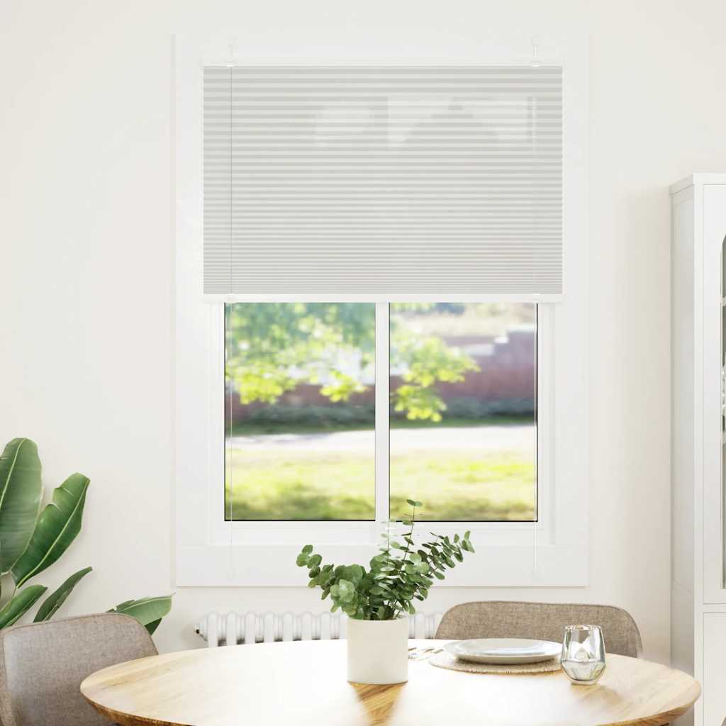 vidaXL Πλισέ περσίδα ανοιχτό γκρι 90x150 cm Πλάτος υφάσματος 89,4 cm