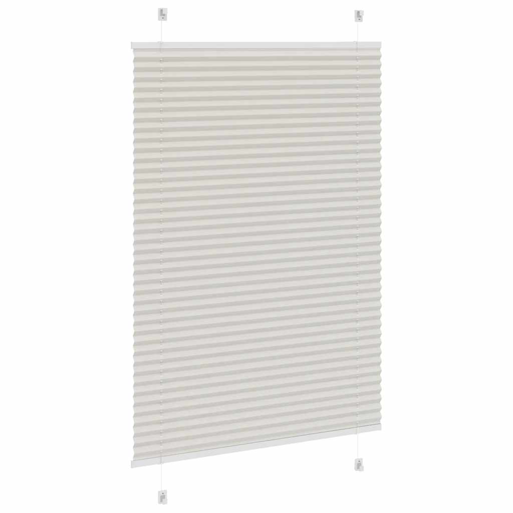 vidaXL Πλισέ περσίδα ανοιχτό γκρι 95x150 cm Πλάτος υφάσματος 94,4 cm