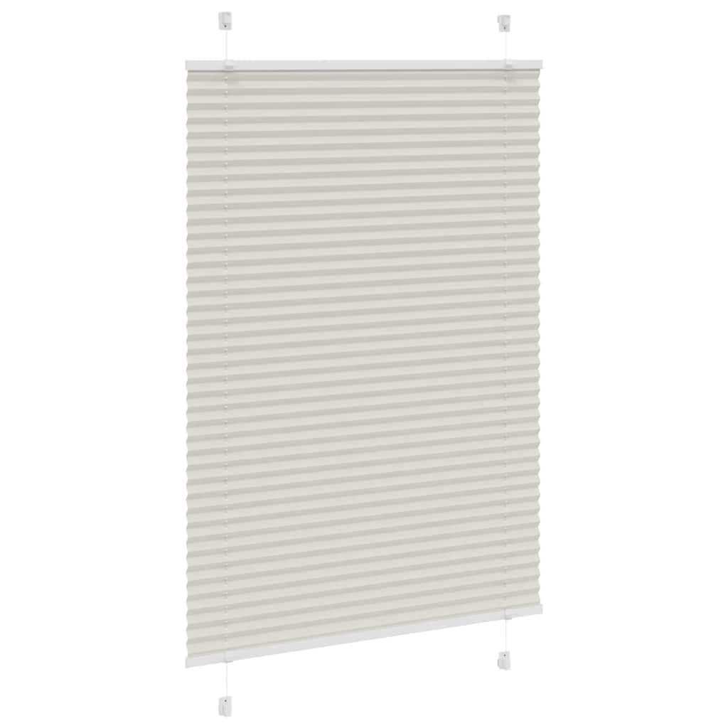 vidaXL Πλισέ περσίδα ανοιχτό γκρι 100x150 cm Πλάτος υφάσματος 99,4 cm
