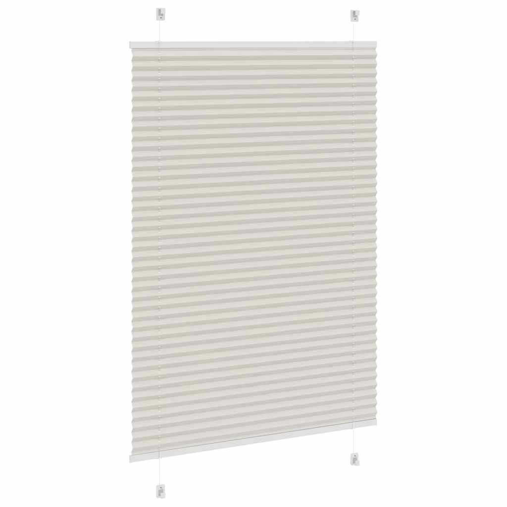 vidaXL Πλισέ περσίδα ανοιχτό γκρι 100x150 cm Πλάτος υφάσματος 99,4 cm