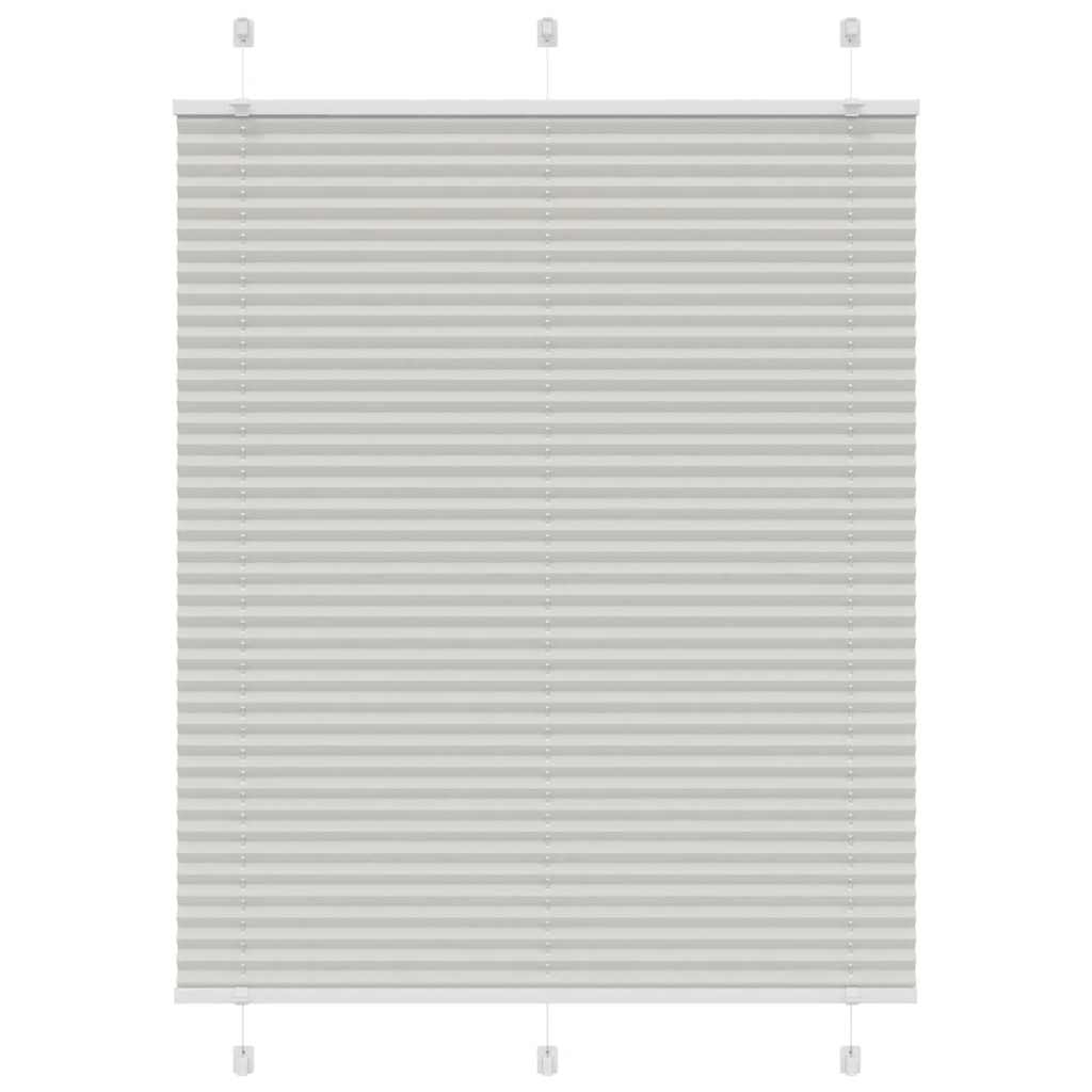 vidaXL Πλισέ περσίδα ανοιχτό γκρι 105x150 cm Πλάτος υφάσματος 104,4 cm