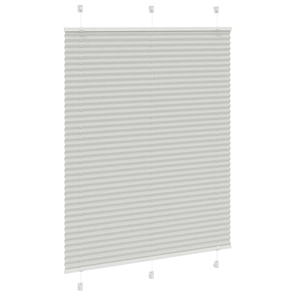 vidaXL Πλισέ περσίδα ανοιχτό γκρι 105x150 cm Πλάτος υφάσματος 104,4 cm