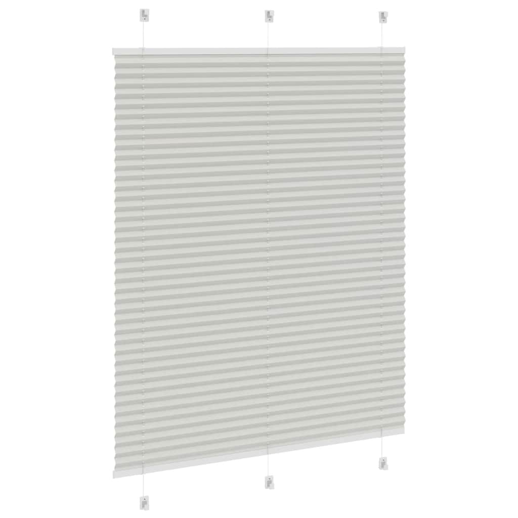 vidaXL Πλισέ περσίδα ανοιχτό γκρι 105x150 cm Πλάτος υφάσματος 104,4 cm