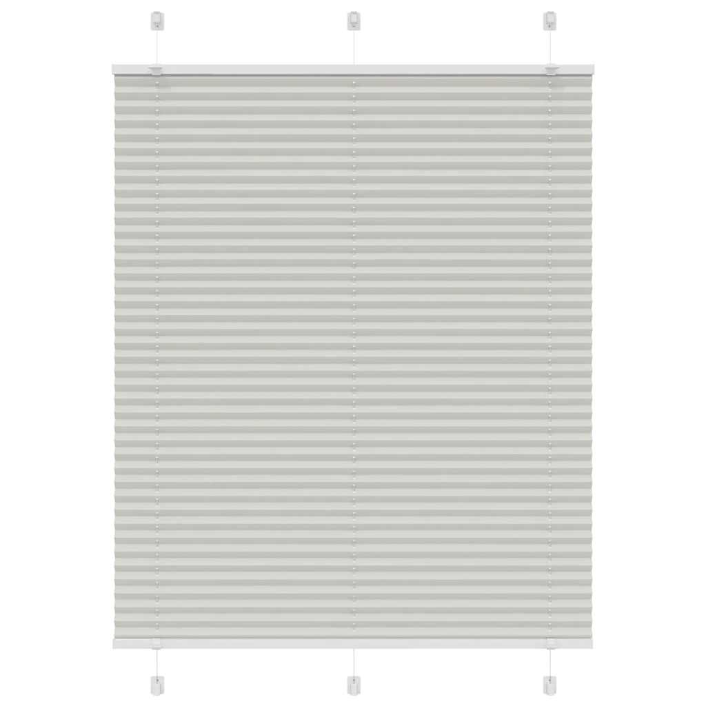 vidaXL Πλισέ περσίδα ανοιχτό γκρι 110x150 cm Πλάτος υφάσματος 109,4 cm