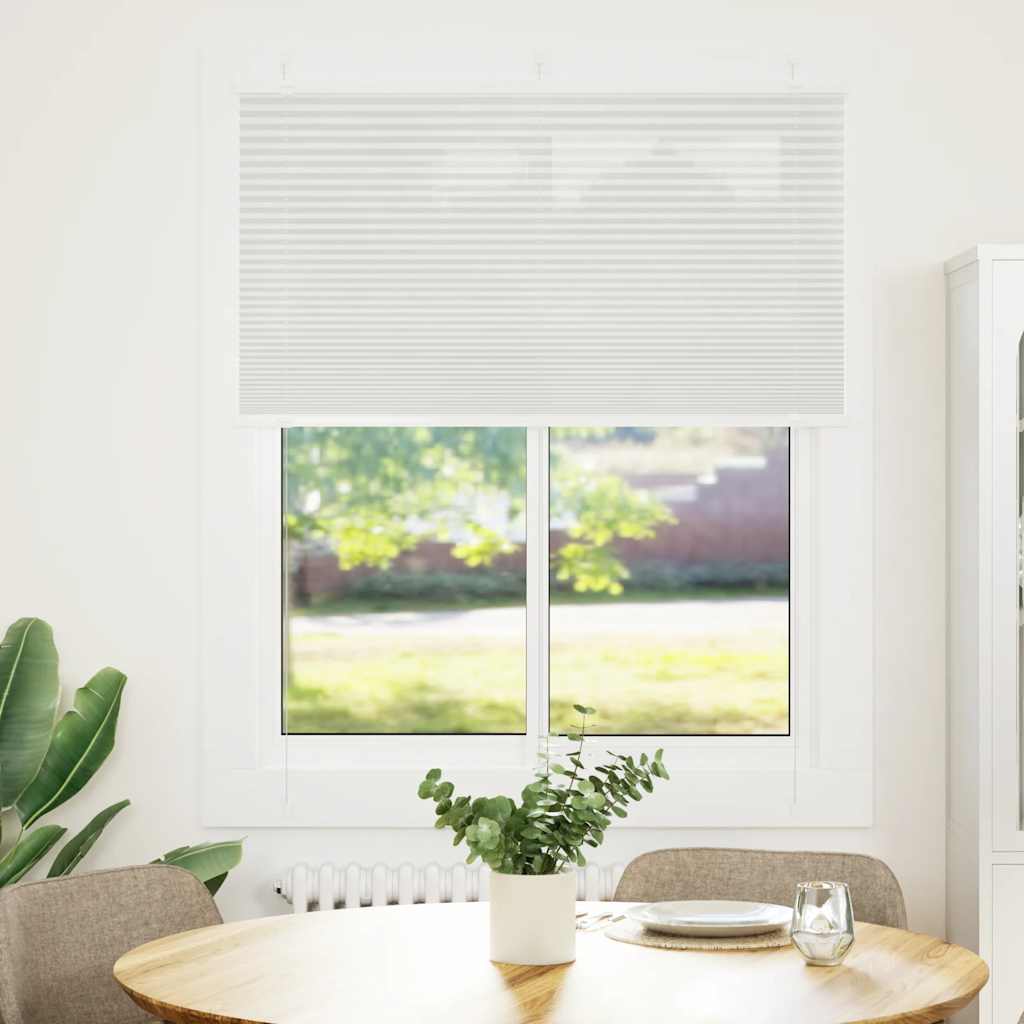 vidaXL Πλισέ περσίδα ανοιχτό γκρι 110x150 cm Πλάτος υφάσματος 109,4 cm