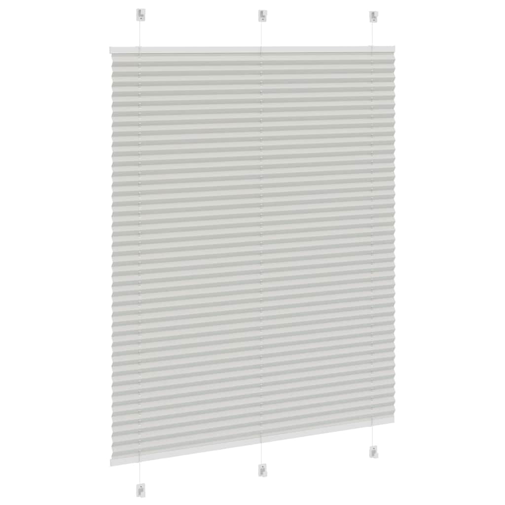vidaXL Πλισέ περσίδα ανοιχτό γκρι 110x150 cm Πλάτος υφάσματος 109,4 cm