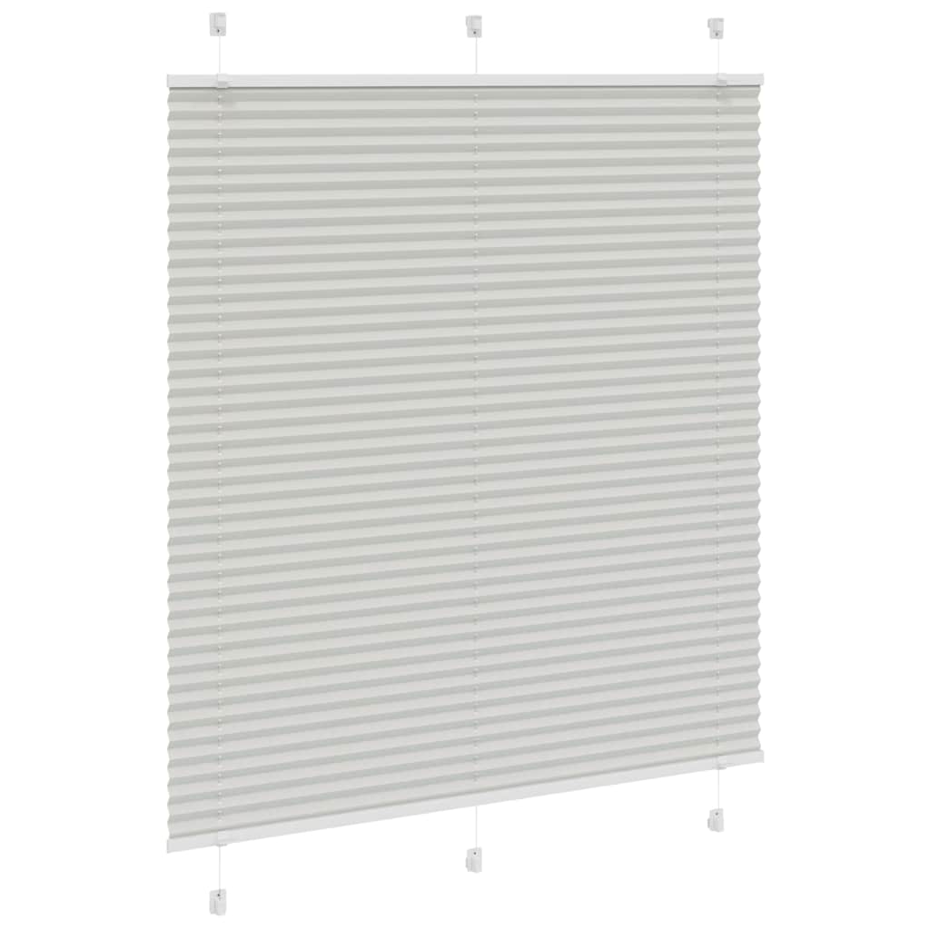 vidaXL Πλισέ περσίδα ανοιχτό γκρι 120x150 cm Πλάτος υφάσματος 119,4 cm