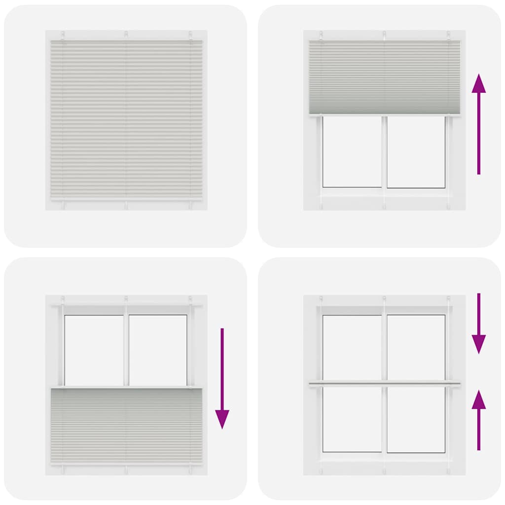 vidaXL Πλισέ περσίδα ανοιχτό γκρι 120x150 cm Πλάτος υφάσματος 119,4 cm