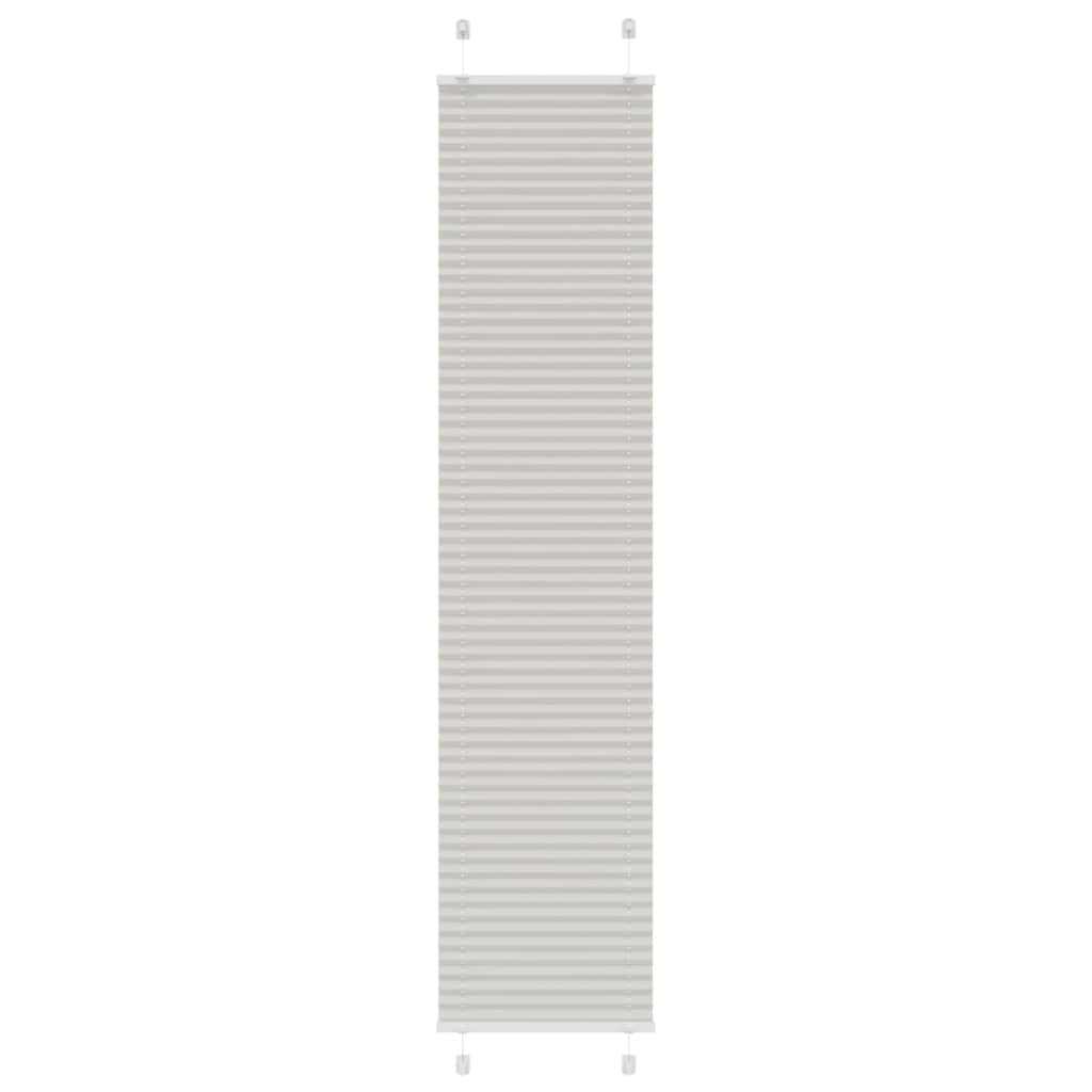 vidaXL Πλισέ περσίδα ανοιχτό γκρι 45x200 cm Πλάτος υφάσματος 44,4 cm