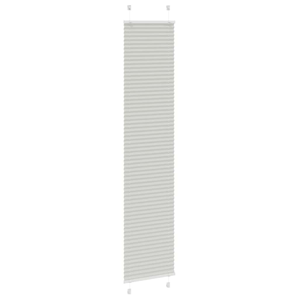 vidaXL Πλισέ περσίδα ανοιχτό γκρι 45x200 cm Πλάτος υφάσματος 44,4 cm