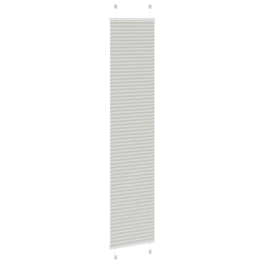 vidaXL Πλισέ περσίδα ανοιχτό γκρι 45x200 cm Πλάτος υφάσματος 44,4 cm