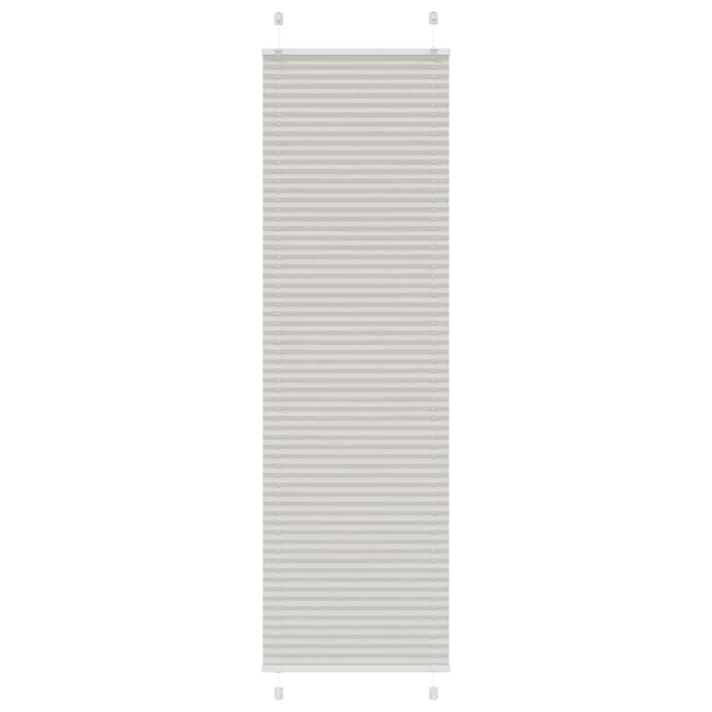 vidaXL Πλισέ περσίδα ανοιχτό γκρι 55x200 cm Πλάτος υφάσματος 54,4 cm