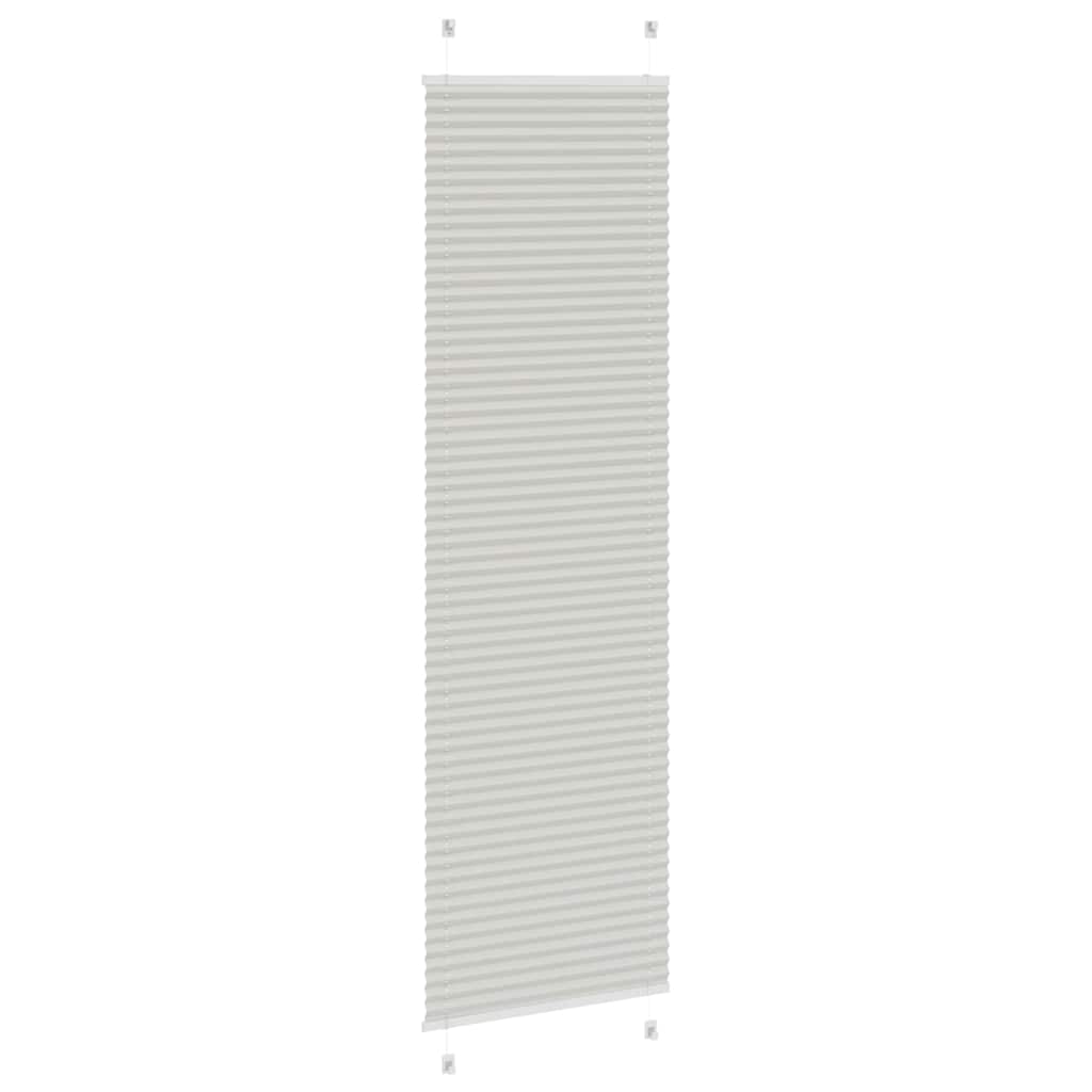 vidaXL Πλισέ περσίδα ανοιχτό γκρι 55x200 cm Πλάτος υφάσματος 54,4 cm