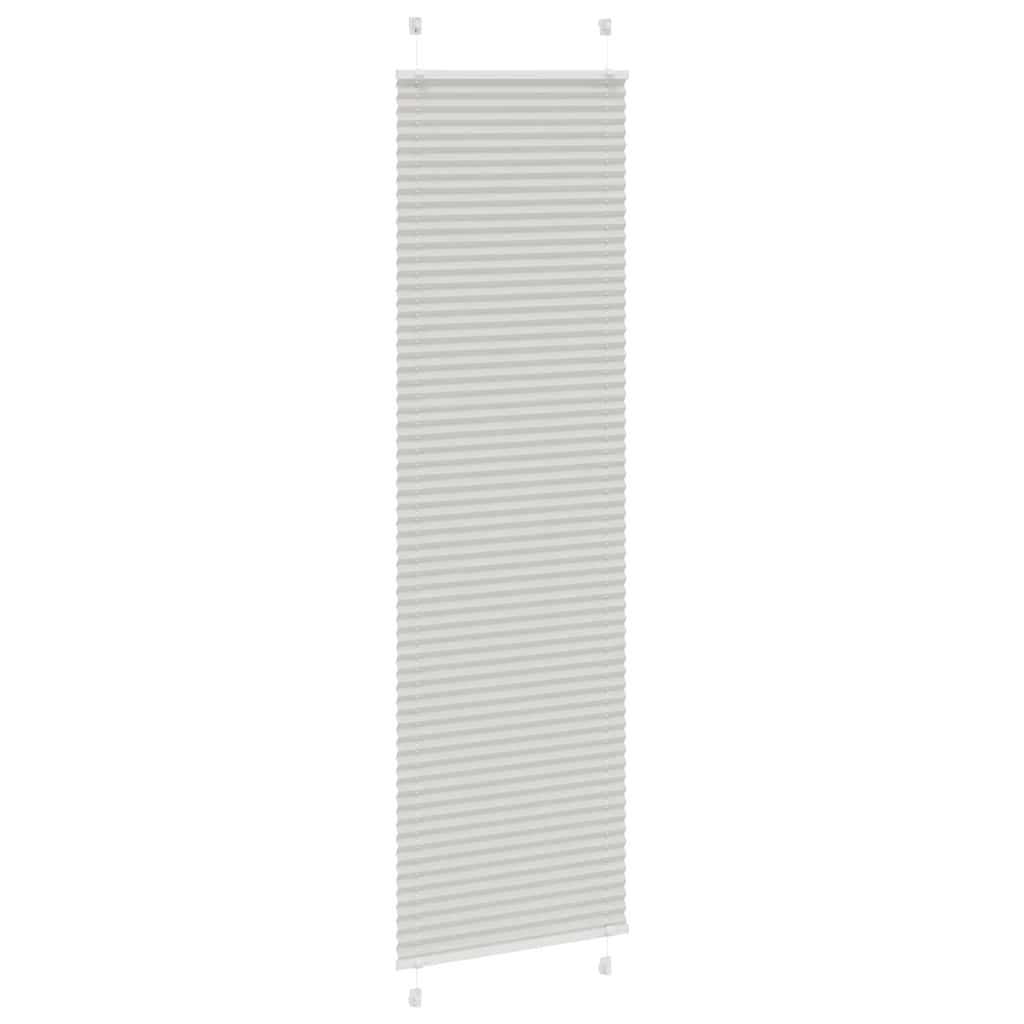 vidaXL Πλισέ περσίδα ανοιχτό γκρι 60x200 cm Πλάτος υφάσματος 59,4 cm