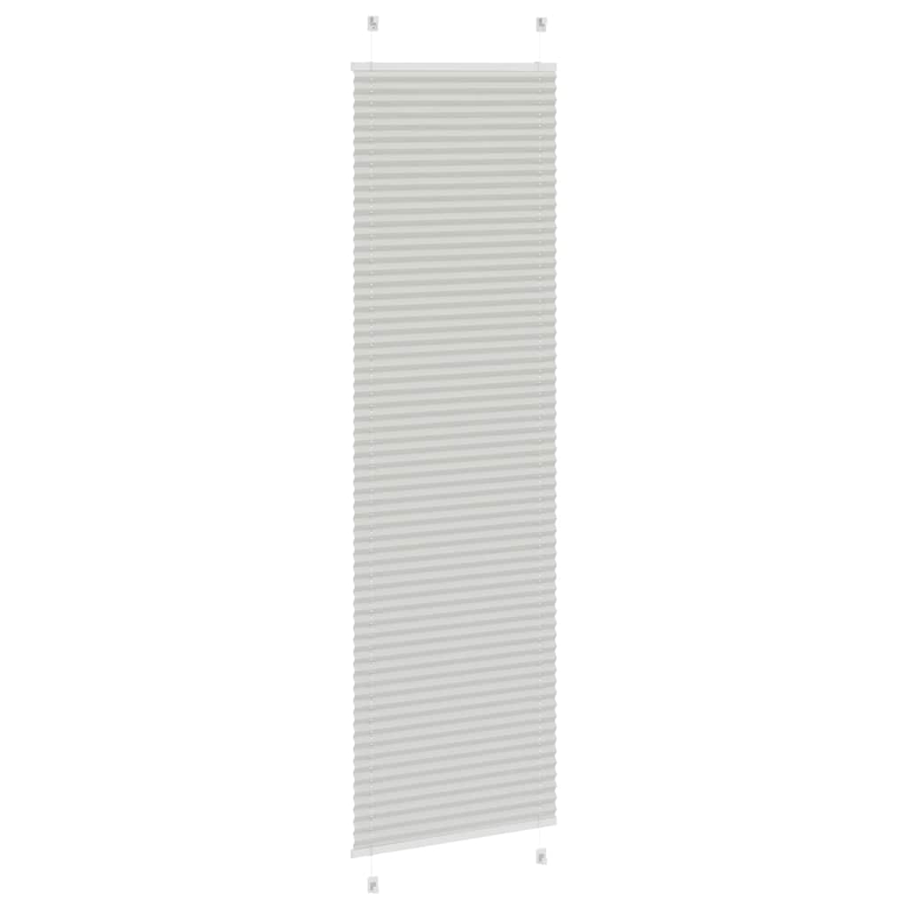 vidaXL Πλισέ περσίδα ανοιχτό γκρι 60x200 cm Πλάτος υφάσματος 59,4 cm