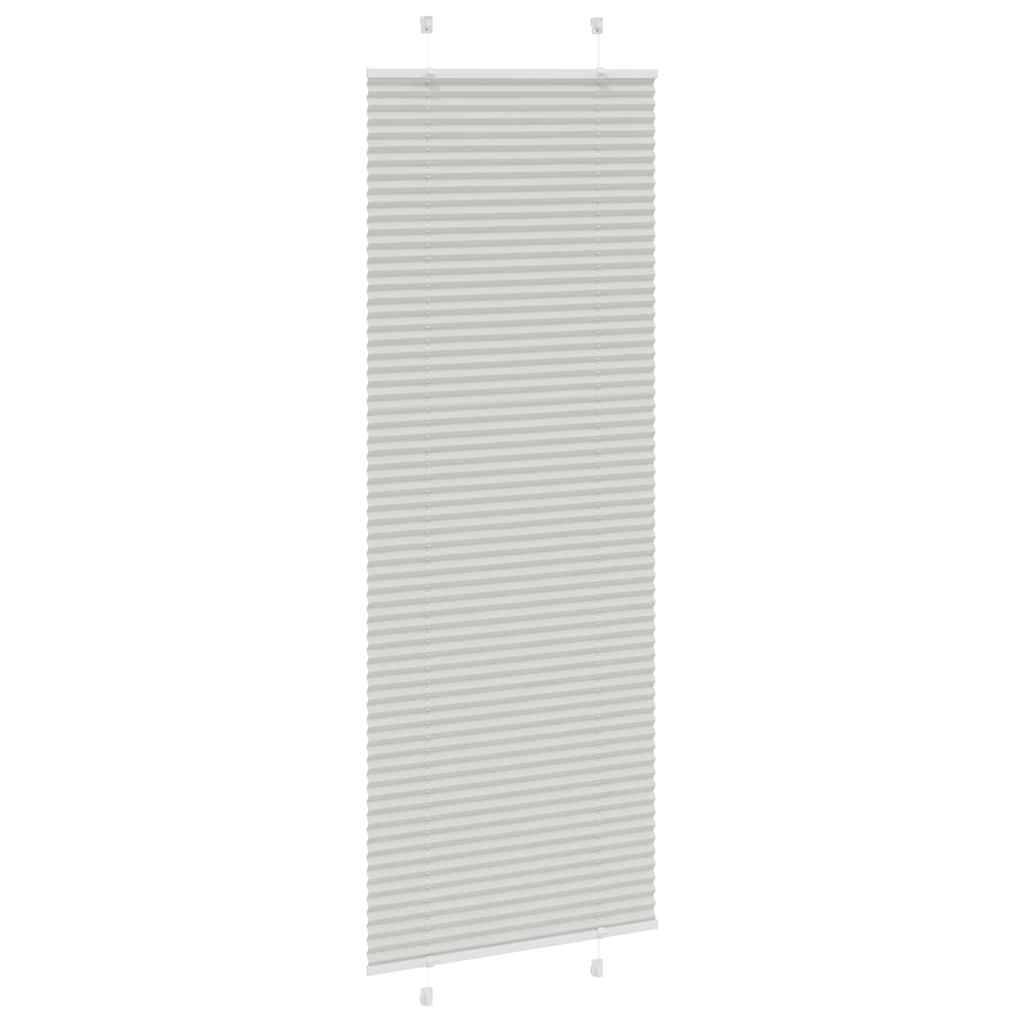 vidaXL Πλισέ περσίδα ανοιχτό γκρι 75x200 cm Πλάτος υφάσματος 74,4 cm