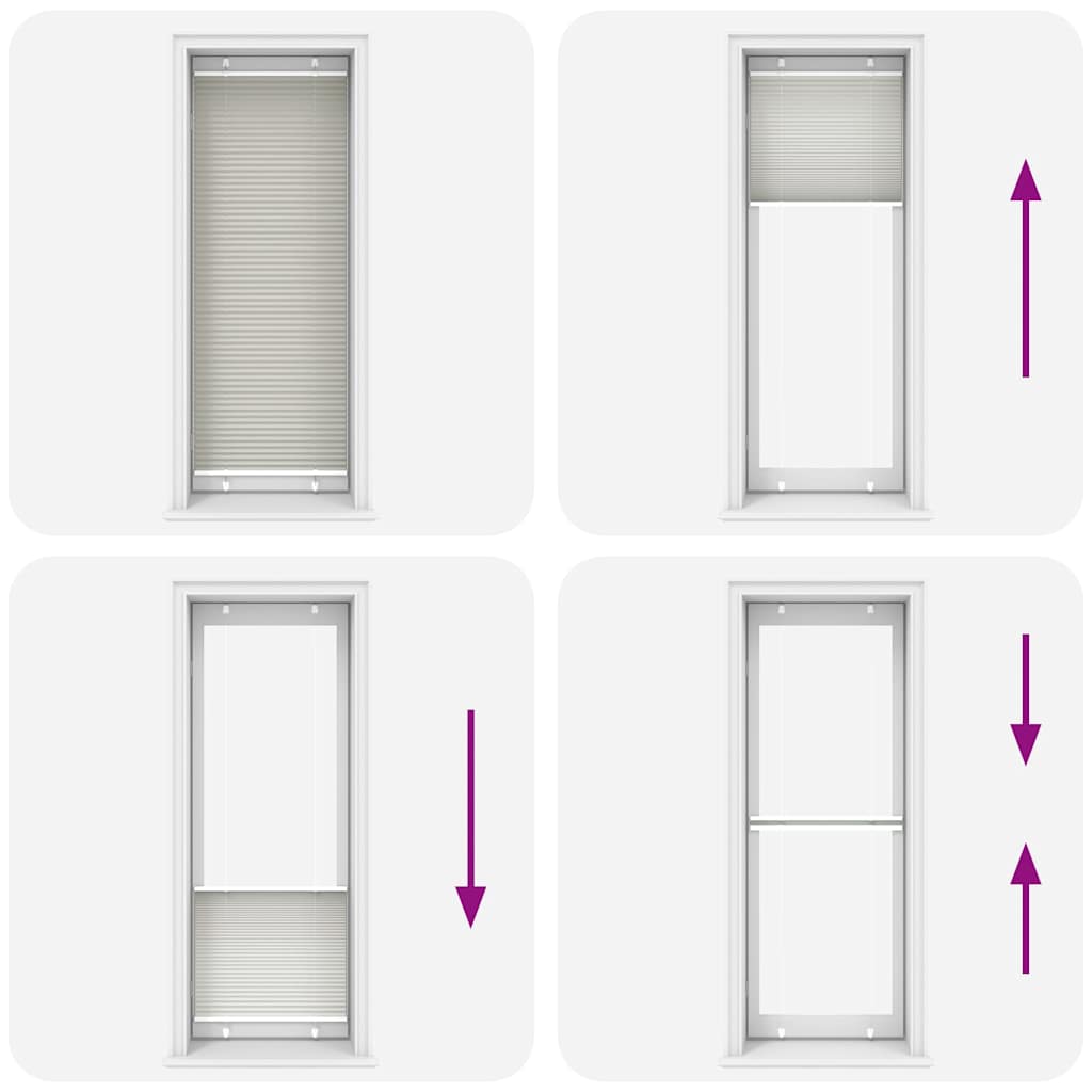 vidaXL Πλισέ περσίδα ανοιχτό γκρι 75x200 cm Πλάτος υφάσματος 74,4 cm