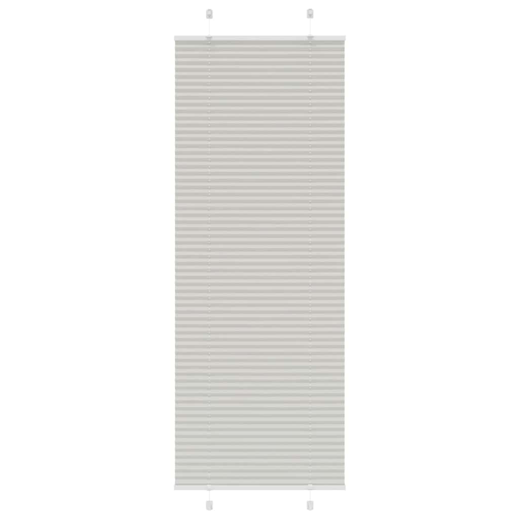 vidaXL Πλισέ περσίδα ανοιχτό γκρι 80x200 cm Πλάτος υφάσματος 79,4 cm