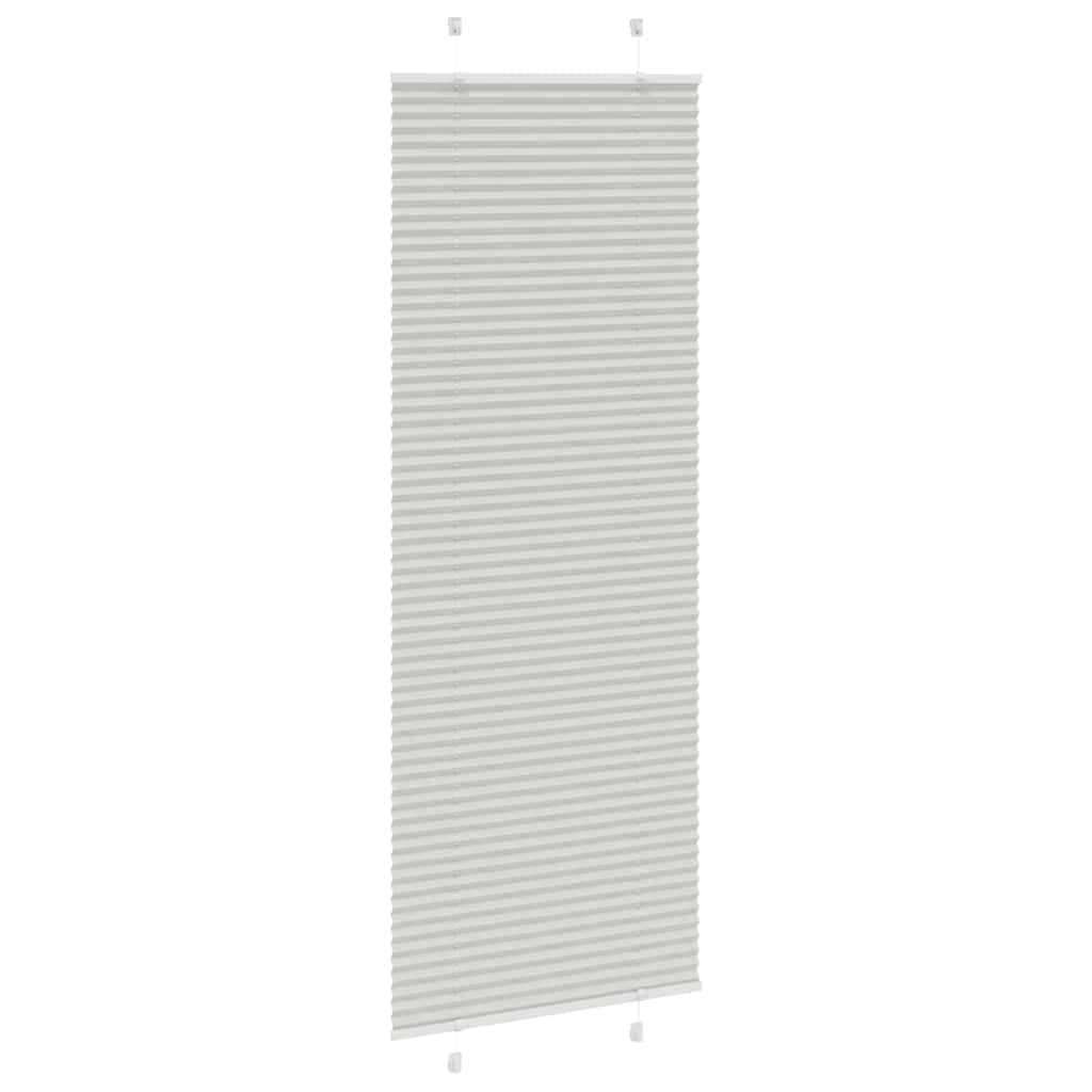 vidaXL Πλισέ περσίδα ανοιχτό γκρι 80x200 cm Πλάτος υφάσματος 79,4 cm