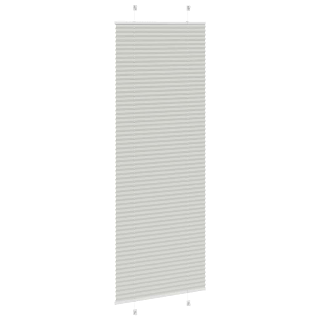 vidaXL Πλισέ περσίδα ανοιχτό γκρι 80x200 cm Πλάτος υφάσματος 79,4 cm