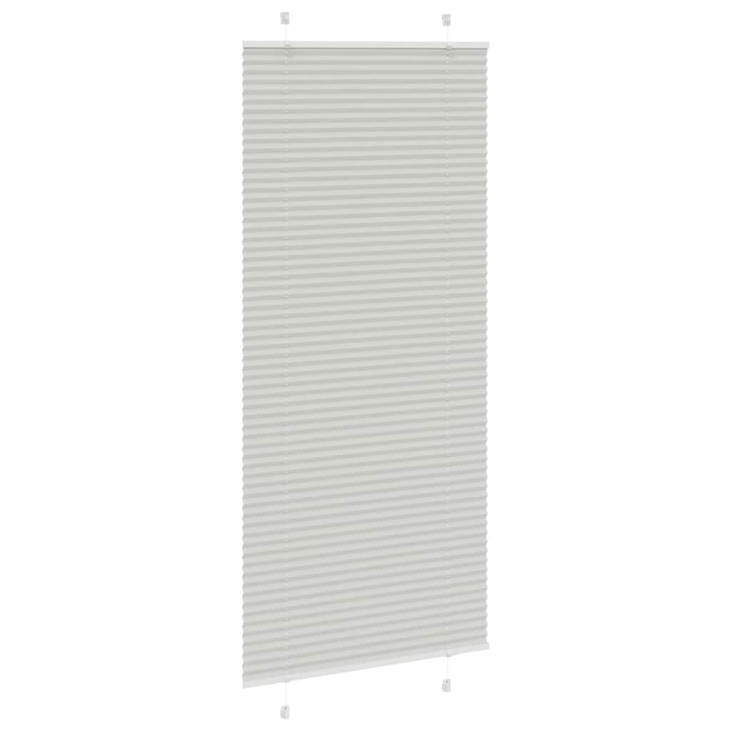 vidaXL Πλισέ περσίδα ανοιχτό γκρι 85x200 cm Πλάτος υφάσματος 84,4 cm