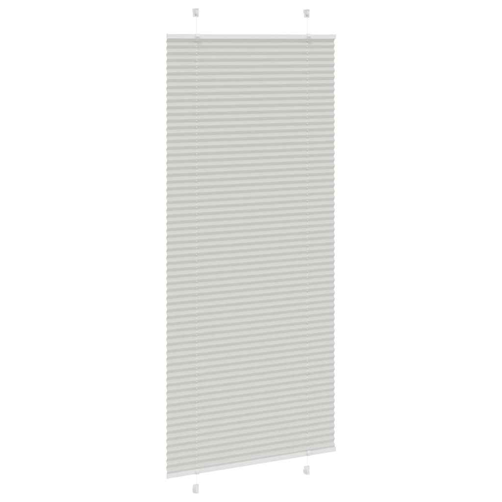 vidaXL Πλισέ περσίδα ανοιχτό γκρι 85x200 cm Πλάτος υφάσματος 84,4 cm