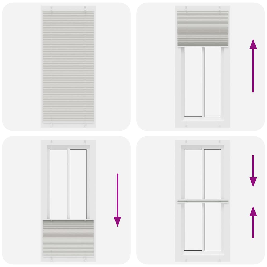 vidaXL Πλισέ περσίδα ανοιχτό γκρι 85x200 cm Πλάτος υφάσματος 84,4 cm