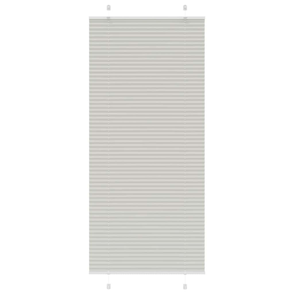 vidaXL Πλισέ περσίδα ανοιχτό γκρι 95x200 cm Πλάτος υφάσματος 94,4 cm