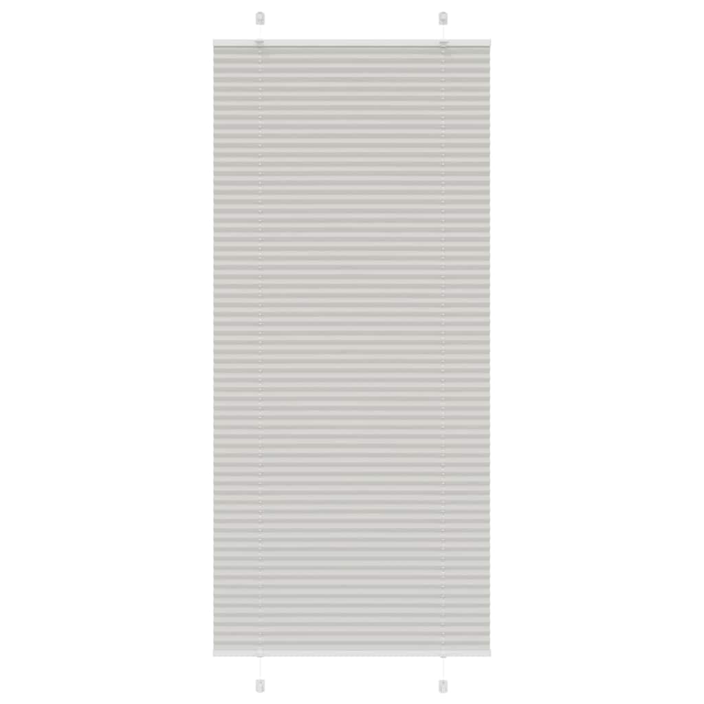 vidaXL Πλισέ περσίδα ανοιχτό γκρι 100x200 cm Πλάτος υφάσματος 99,4 cm