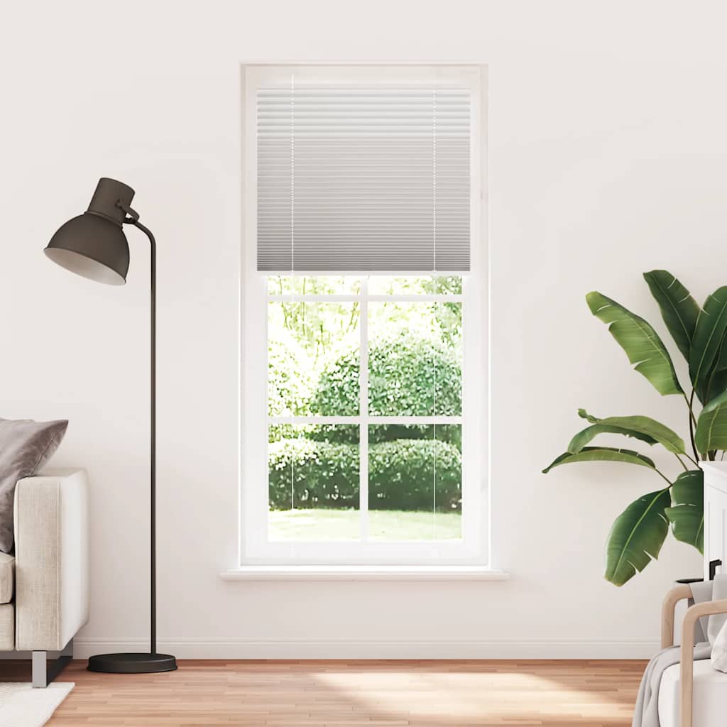 vidaXL Πλισέ περσίδα ανοιχτό γκρι 100x200 cm Πλάτος υφάσματος 99,4 cm